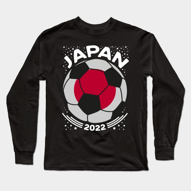 Japan Flag Soccer Football Team Long Sleeve T-Shirt by mcoshop